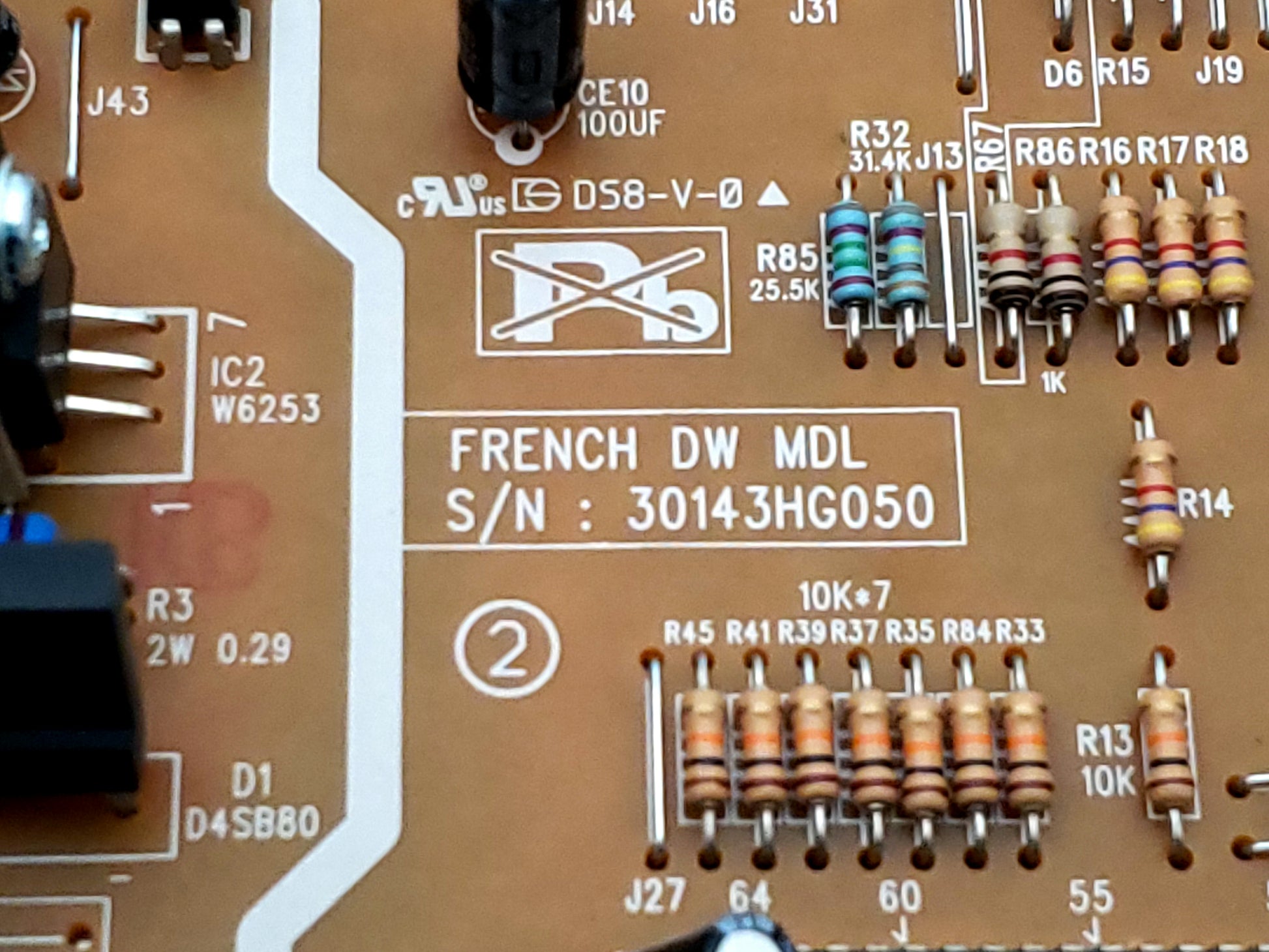 Daewoo Refrigerator Control 30143HG050