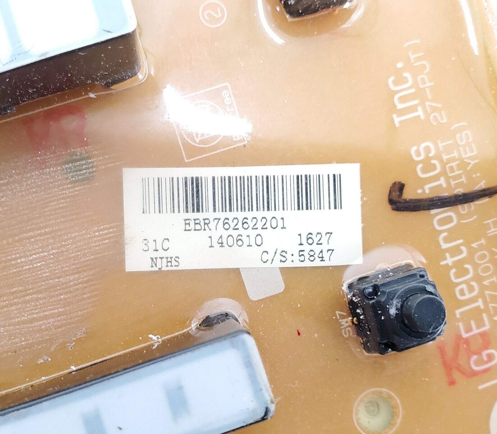OEM  LG Washer Control EBR76262102