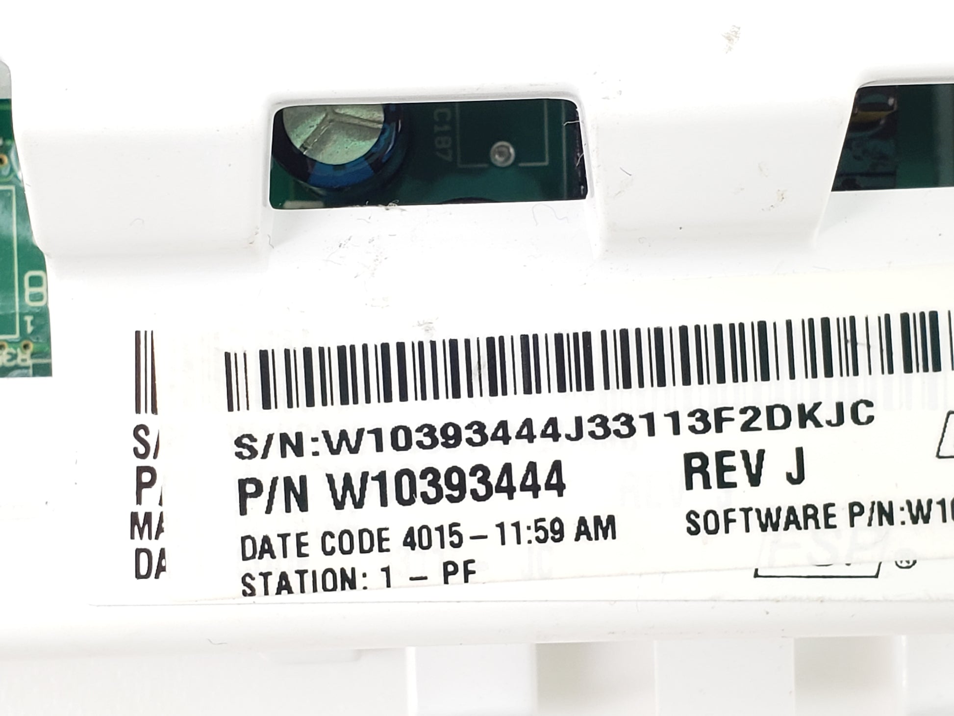 OEM  Whirlpool Washer Control W10393444