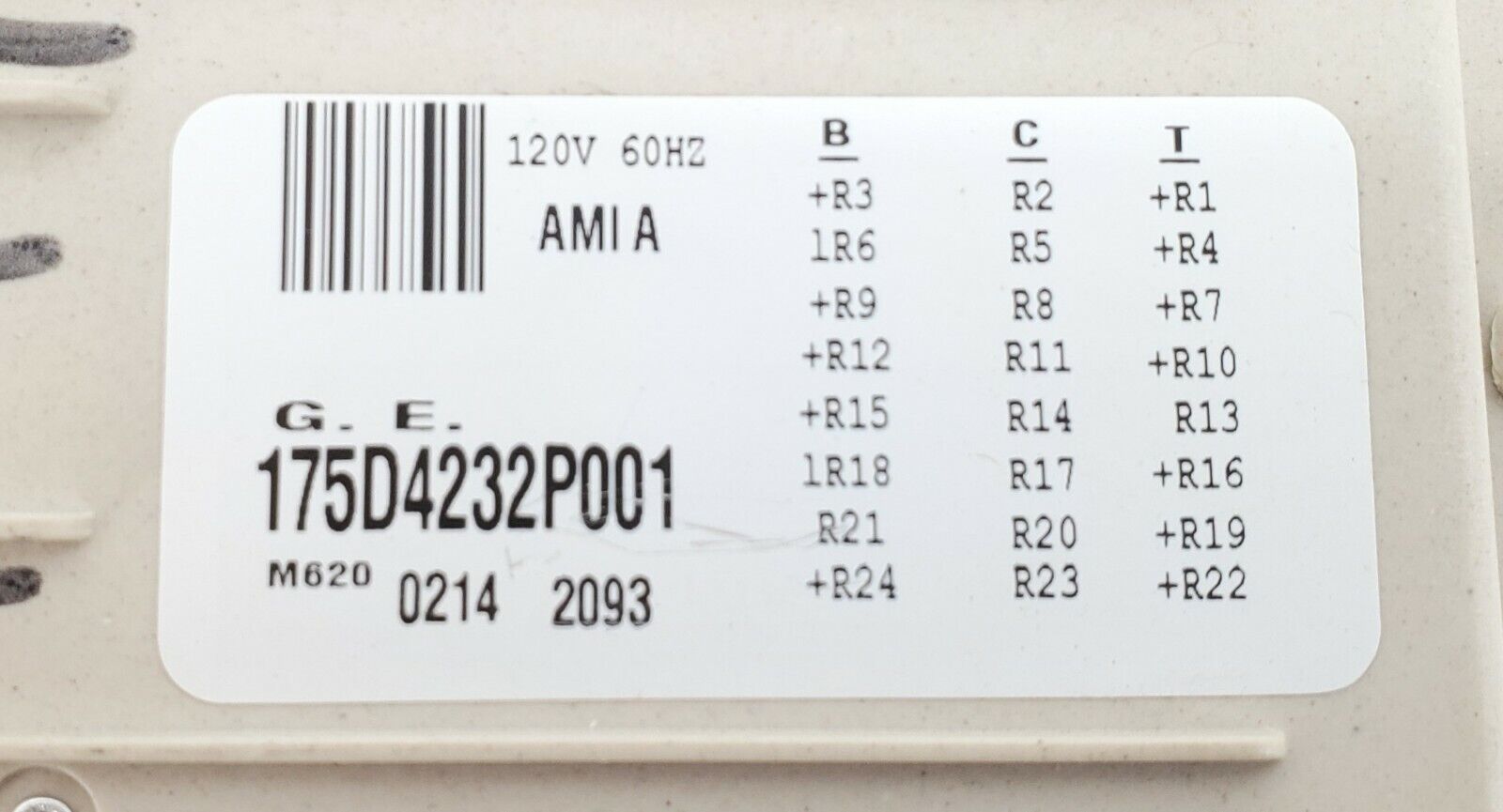 GE Washer Timer 175D4232P001