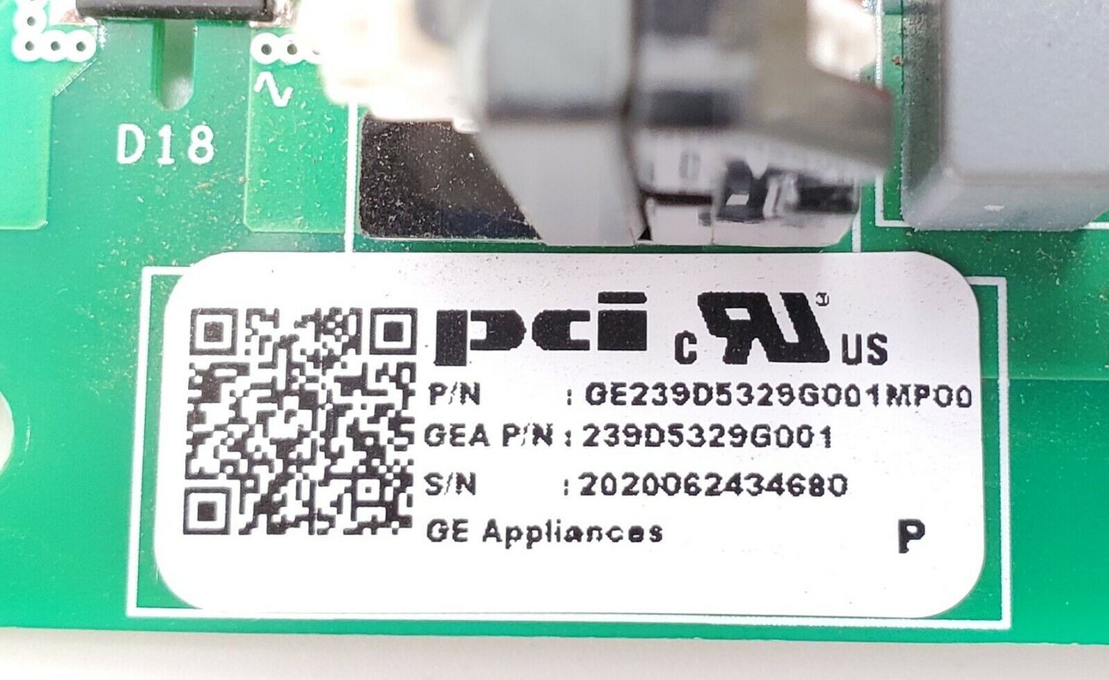 OEM GE Refrigerator Control 239D5329G001 Same Day Shipping & Lifetime Warranty