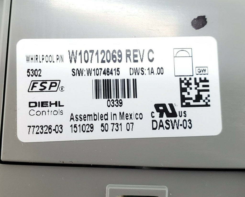 OEM  Whirlpool Dishwasher Control  W10712069