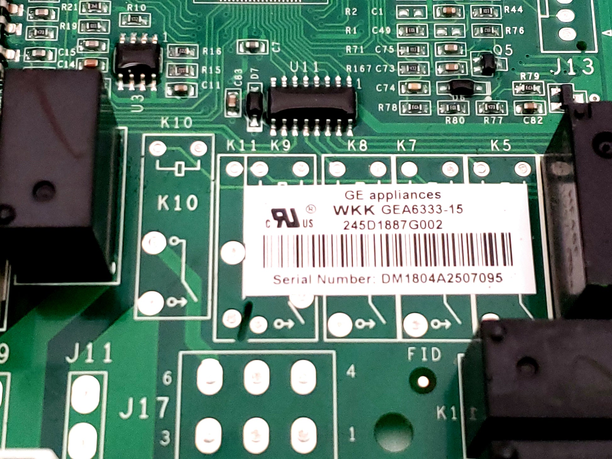 GE Refrigerator Control 245D1887G002