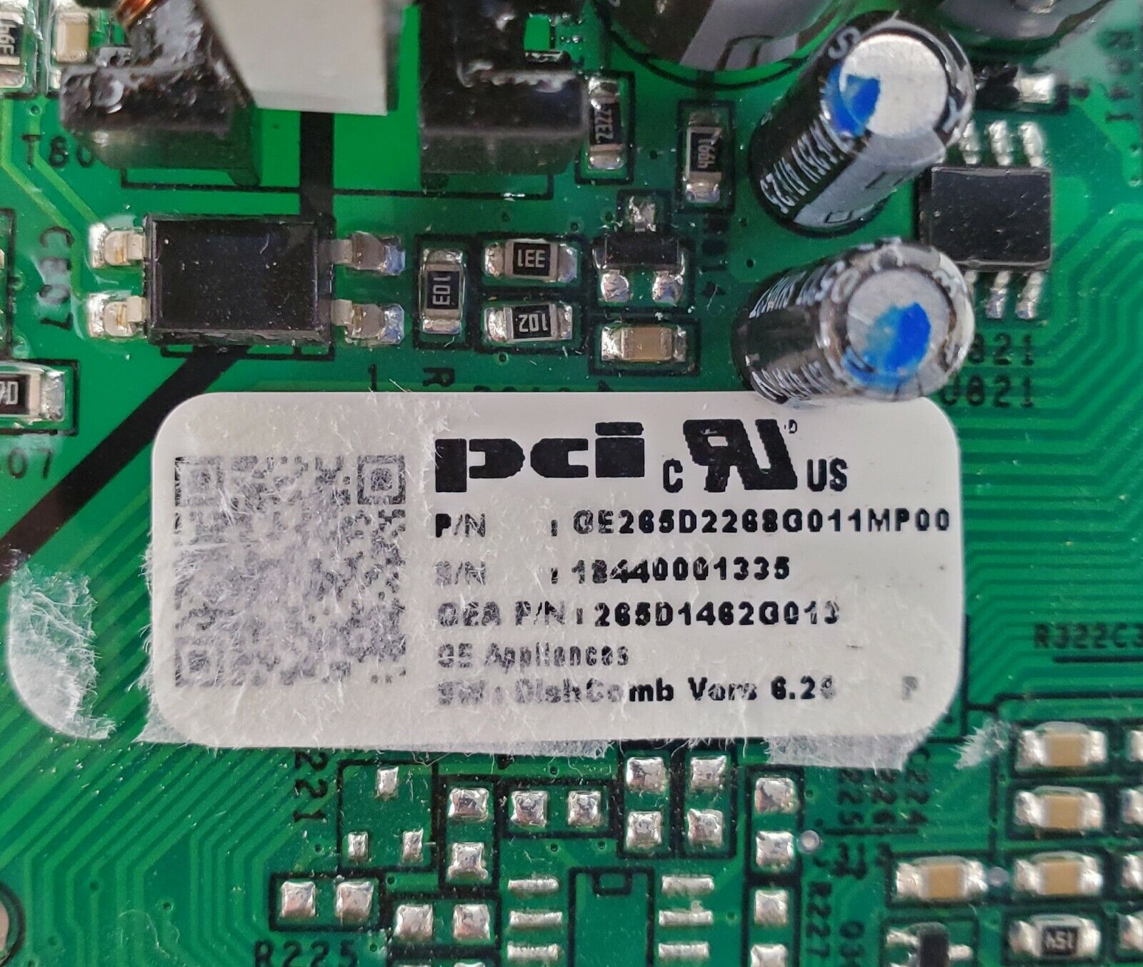 GE  Dishwasher Control  WD21X22234 265D1462G013
