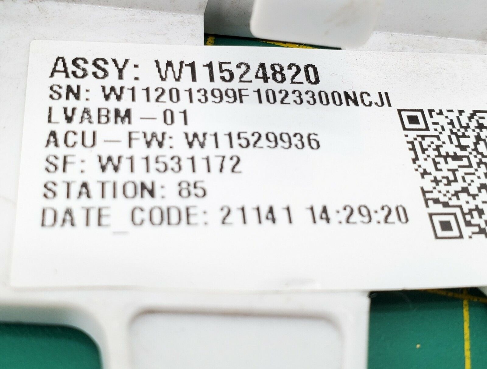 Whirlpool Washer Control Board W11524820
