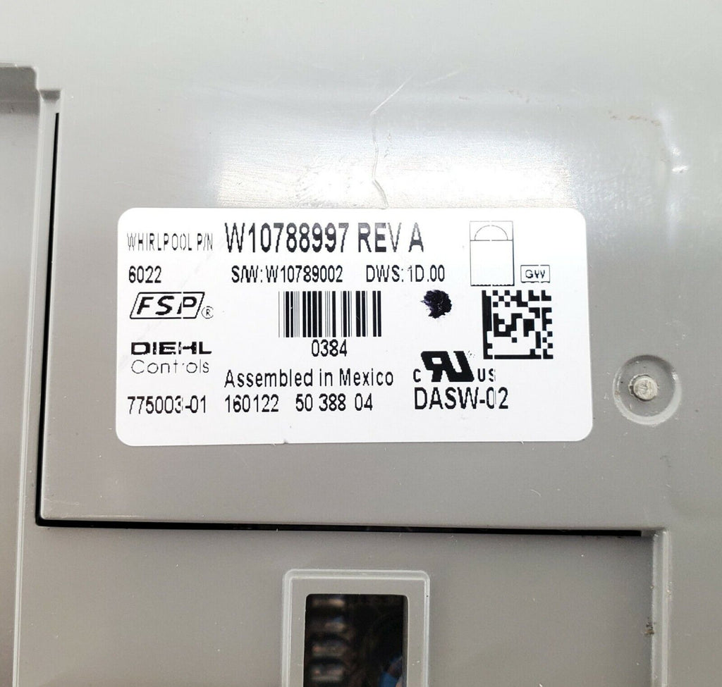 OEM KitchenAid Dishwasher Control W10788997 Same Day Ship & Lifetime Warranty