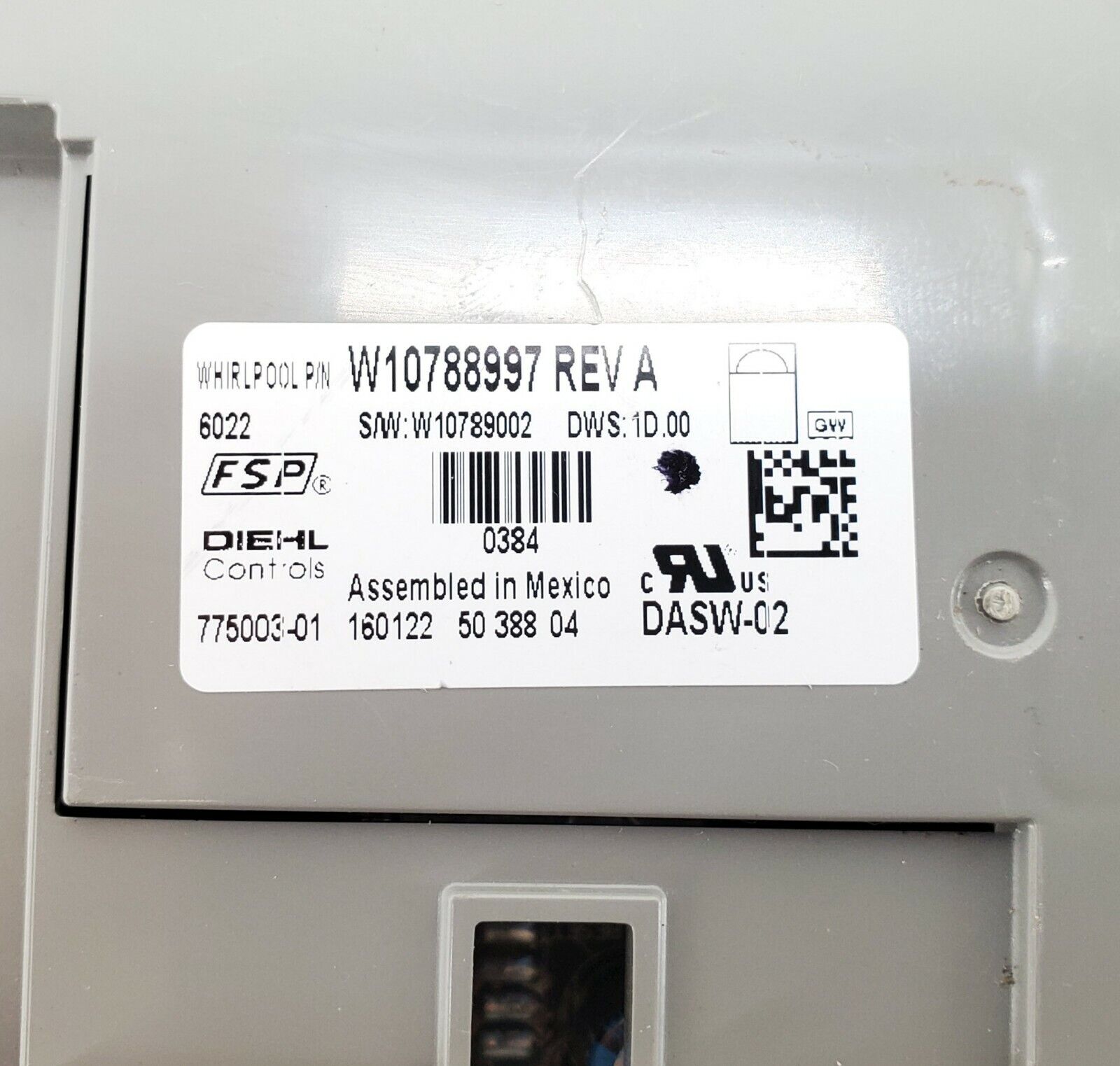 OEM KitchenAid Dishwasher Control W10788997 Same Day Ship & Lifetime Warranty