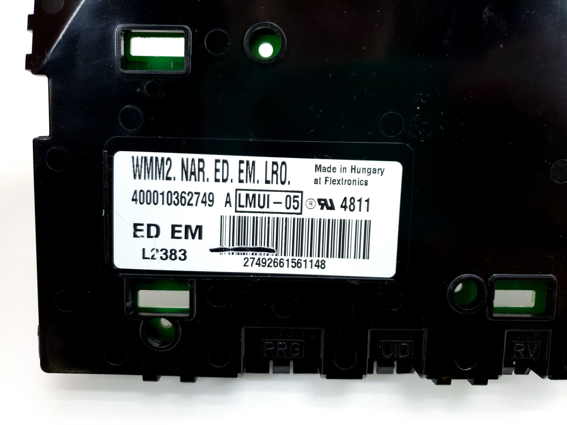 Whirlpool Washer User Interface Control 400010362749