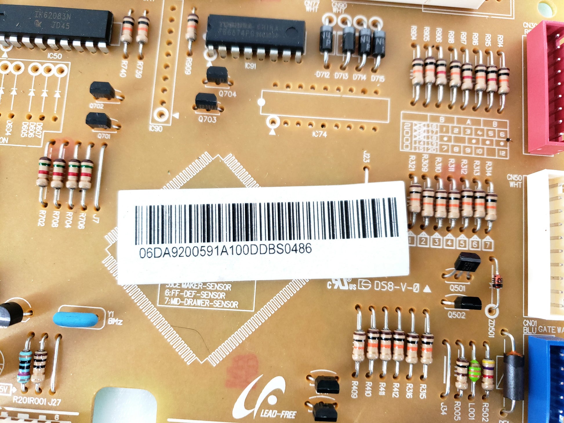 Samsung Refrigerator Control Board DA92-00591A
