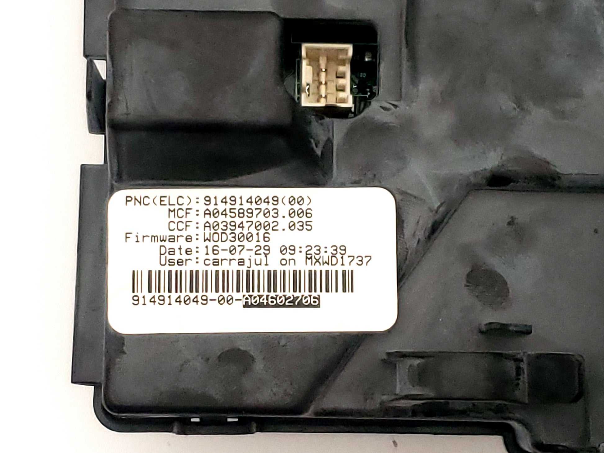 Frigidaire Washer Control A04602706
