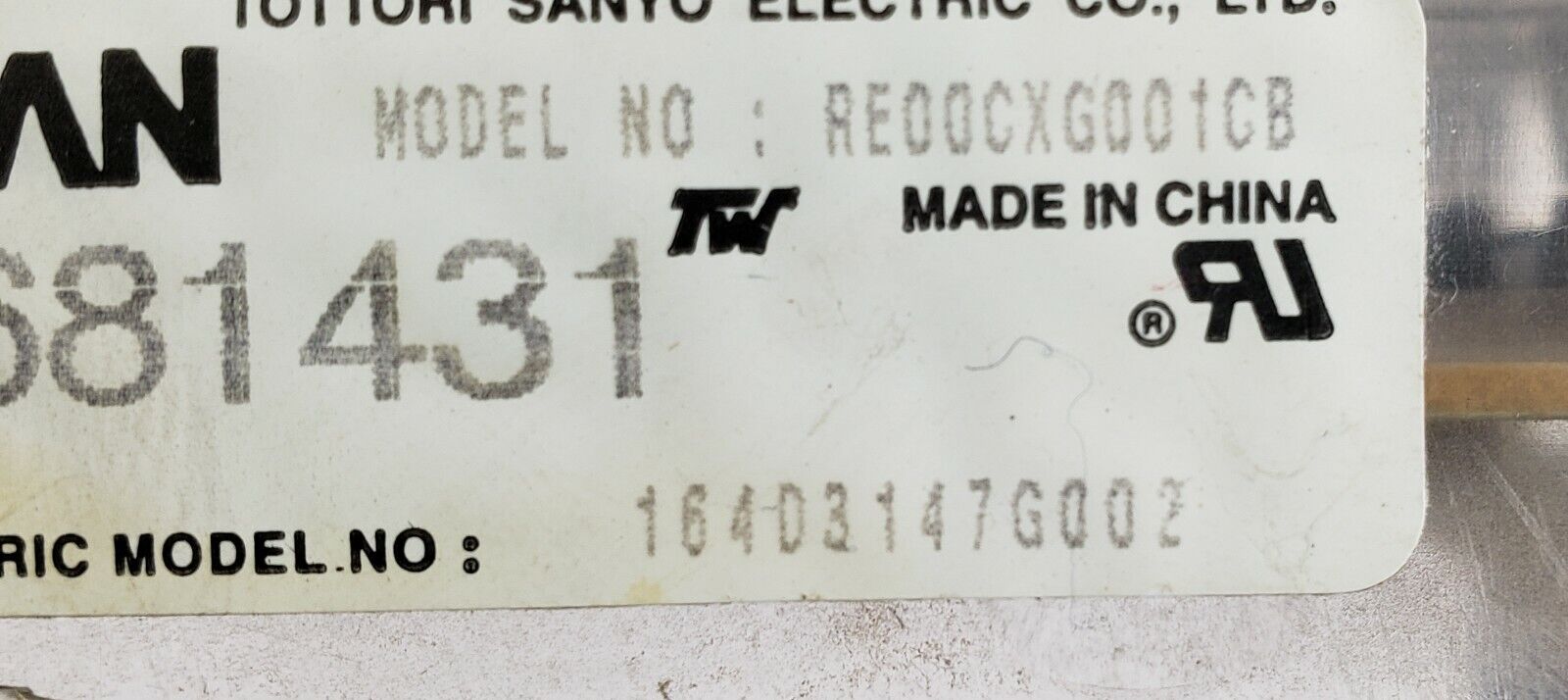 GE Range Control WB27X10311 164D3147G002