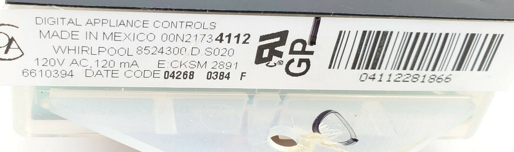 OEM Whirlpool Range Oven Control 8524300 Same Day Shipping & Lifetime Warranty