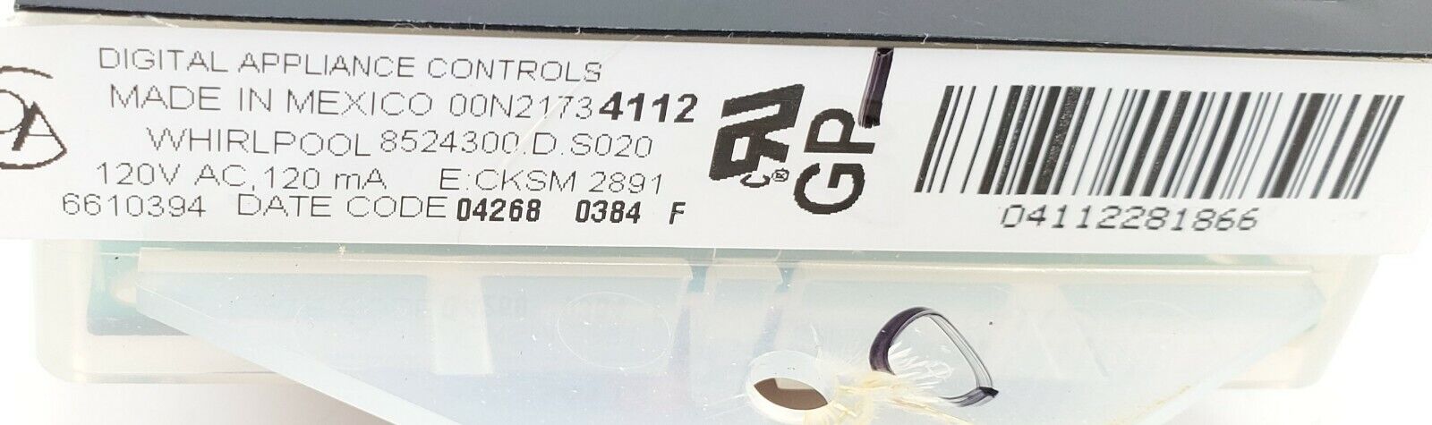 OEM Whirlpool Range Oven Control 8524300 Same Day Shipping & Lifetime Warranty