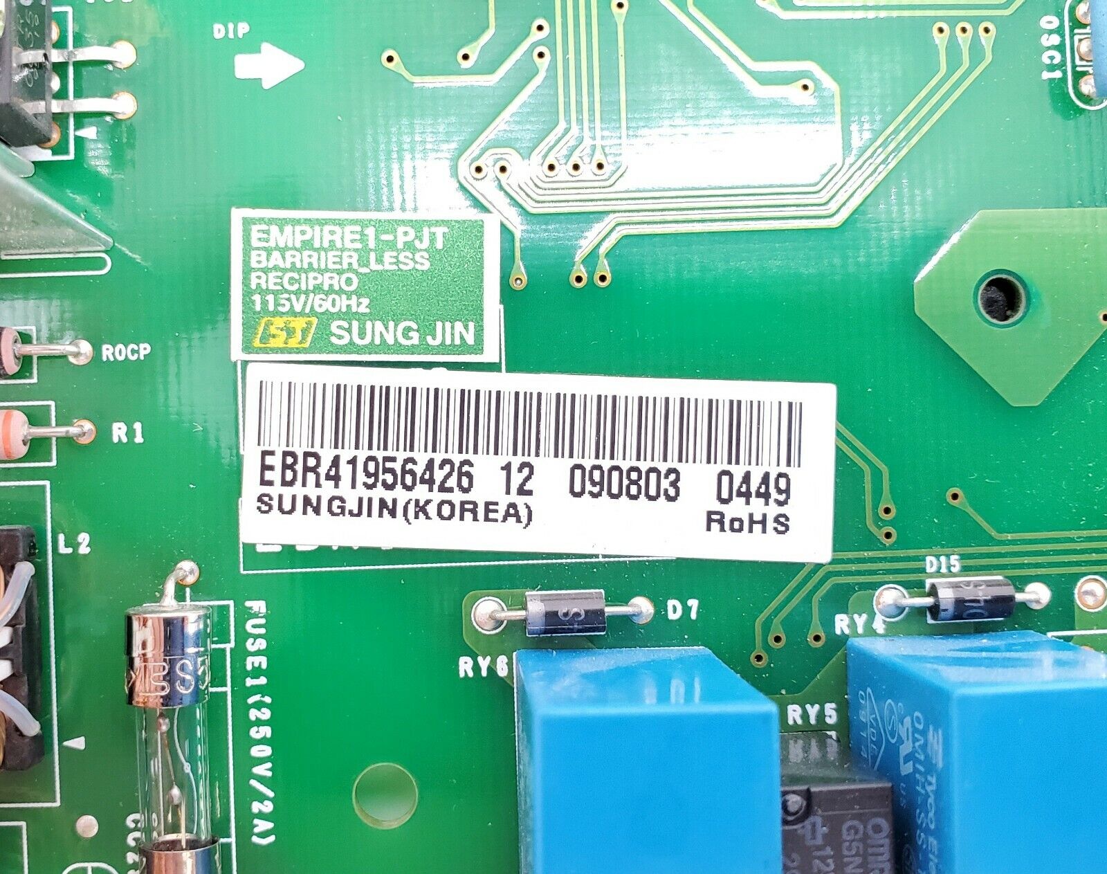 OEM  LG Refrigerator Control EBR41956426