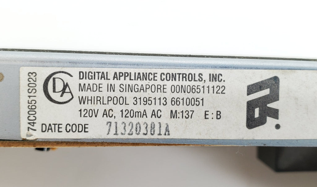 OEM  Whirlpool Range Control Board 3195113