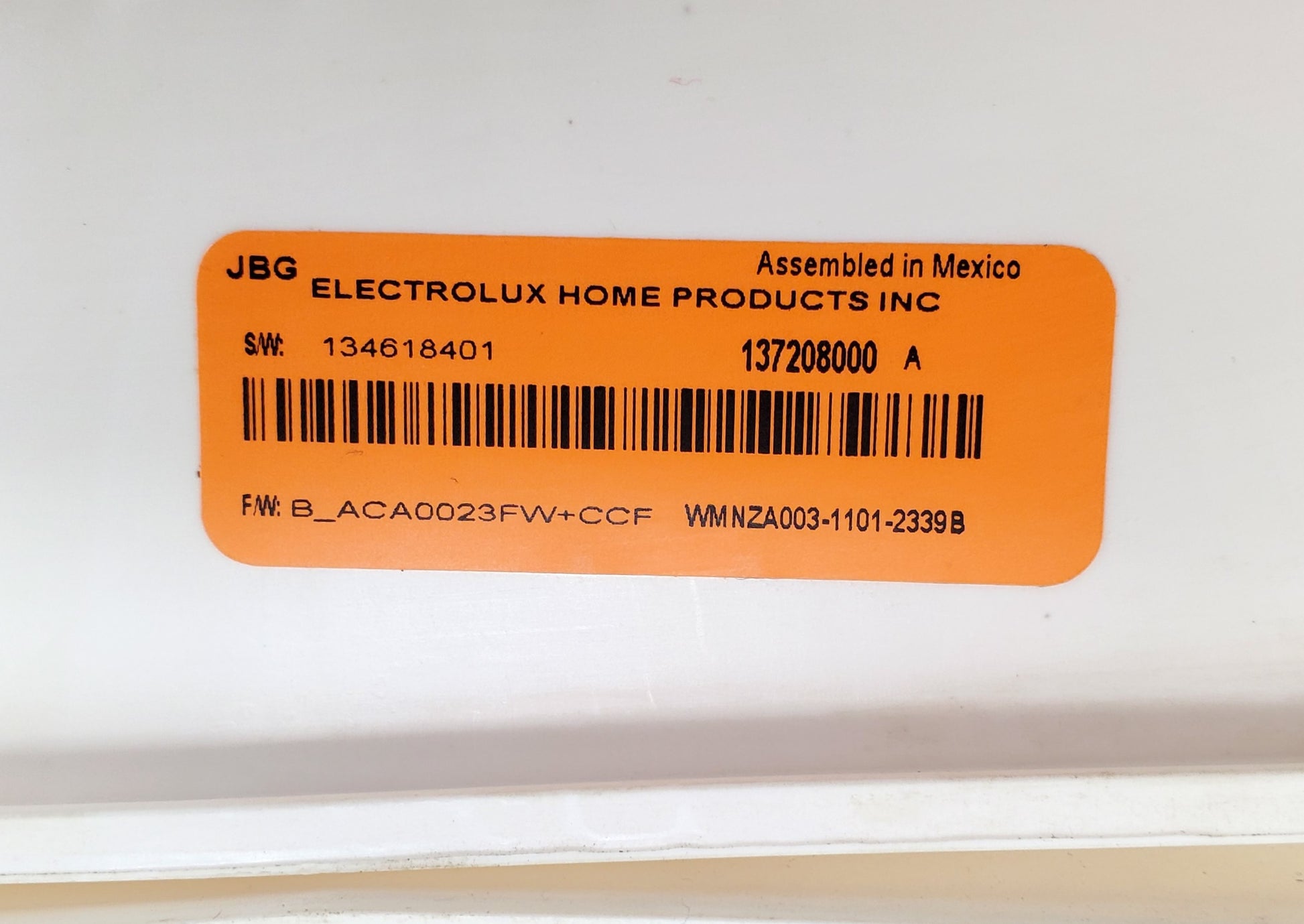 Frigidaire Washer Control 137208000