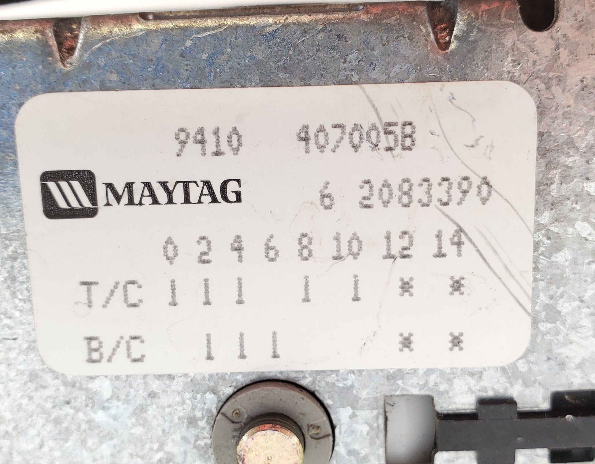 Maytag Washer Timer 62083390