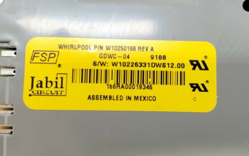 OEM Whirlpool Dishwasher Control W10250166 Same Day Ship & Lifetime Warranty