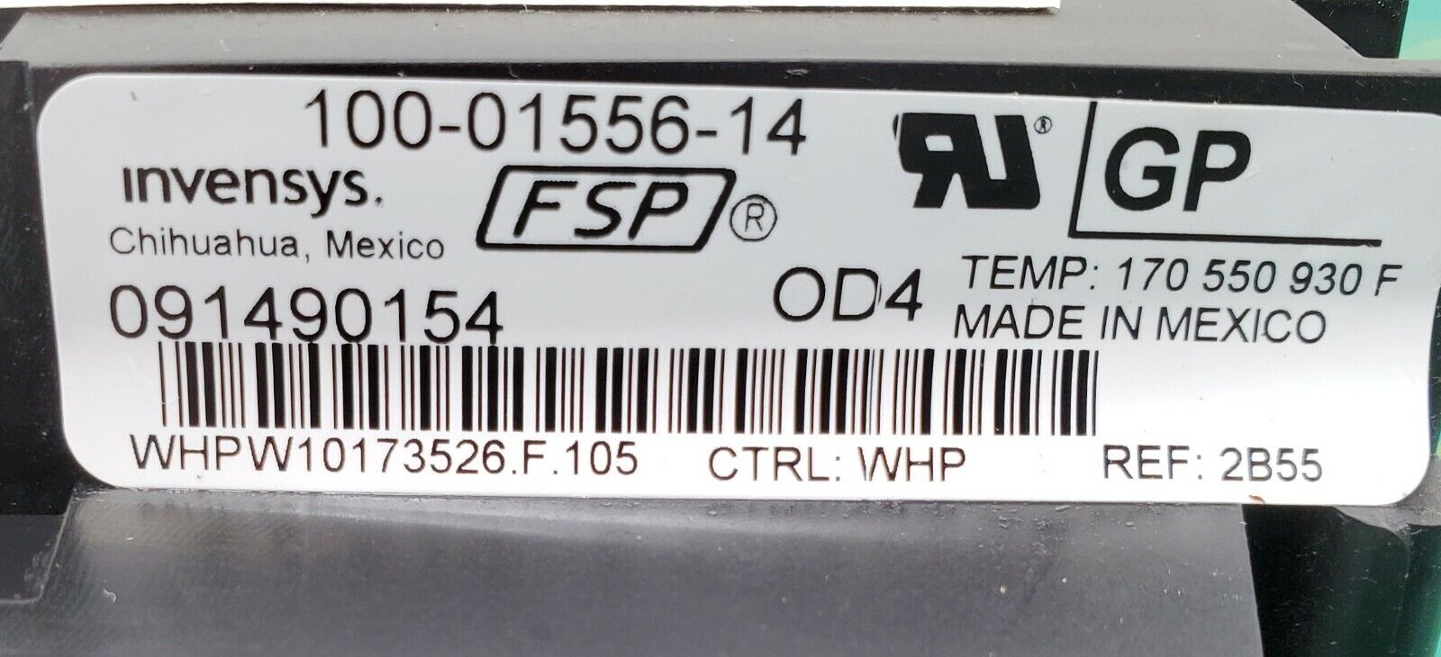 OEM  Whirlpool Range Control  W10173526