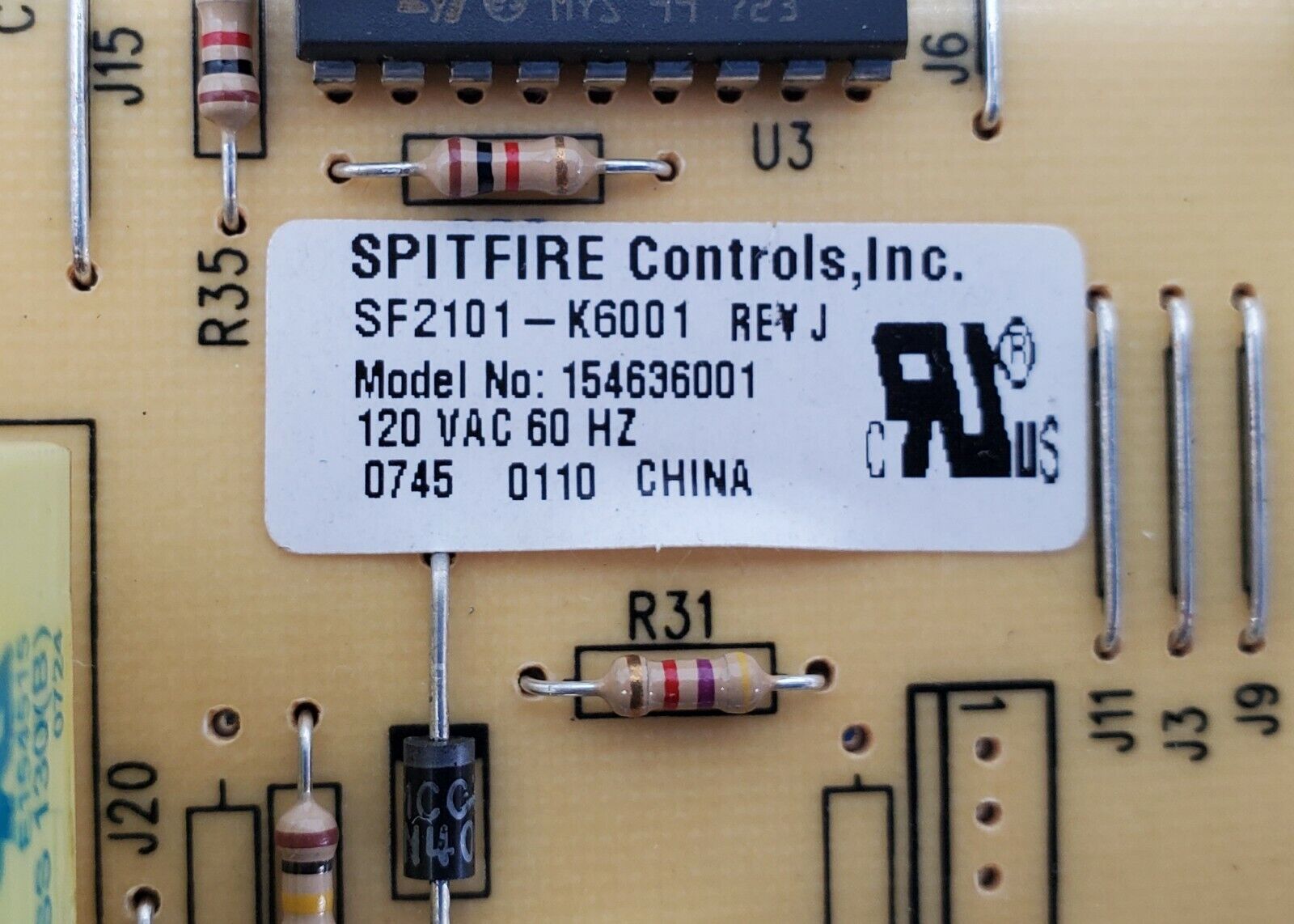 Frigidaire Control Board 154636001