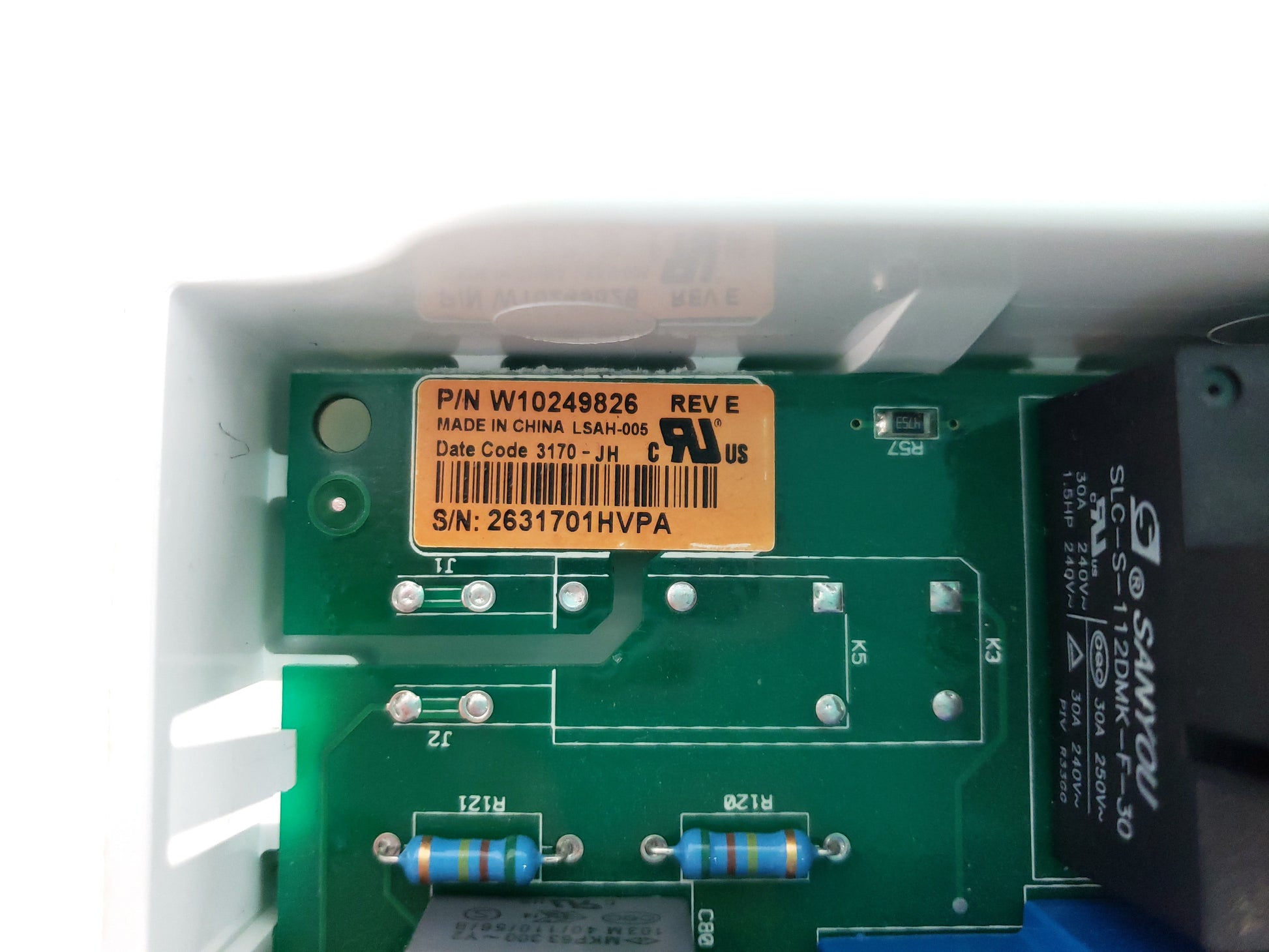Whirlpool Dryer Control Board W10542001