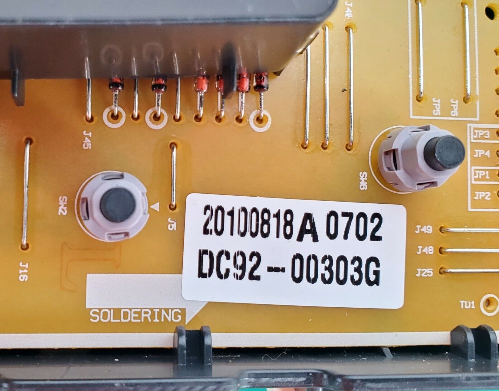 Samsung Washer Control Board DC92-00301J