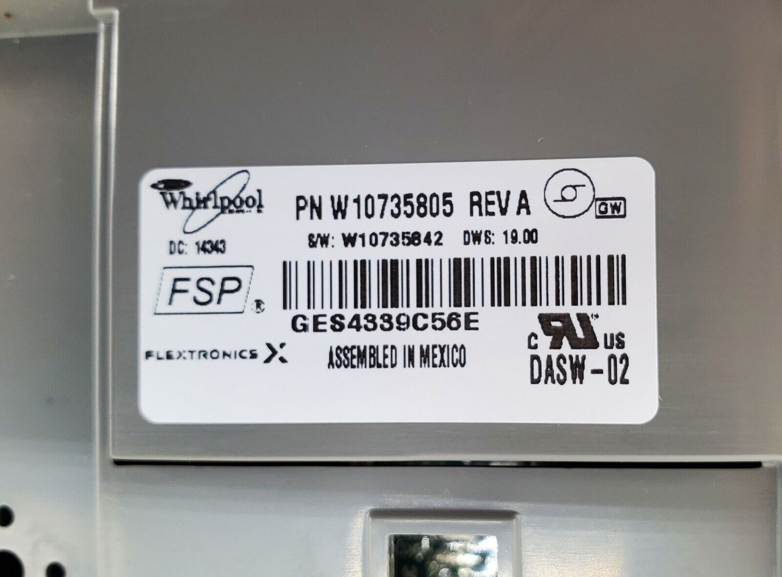 OEM  Maytag Dishwasher Control W10735805