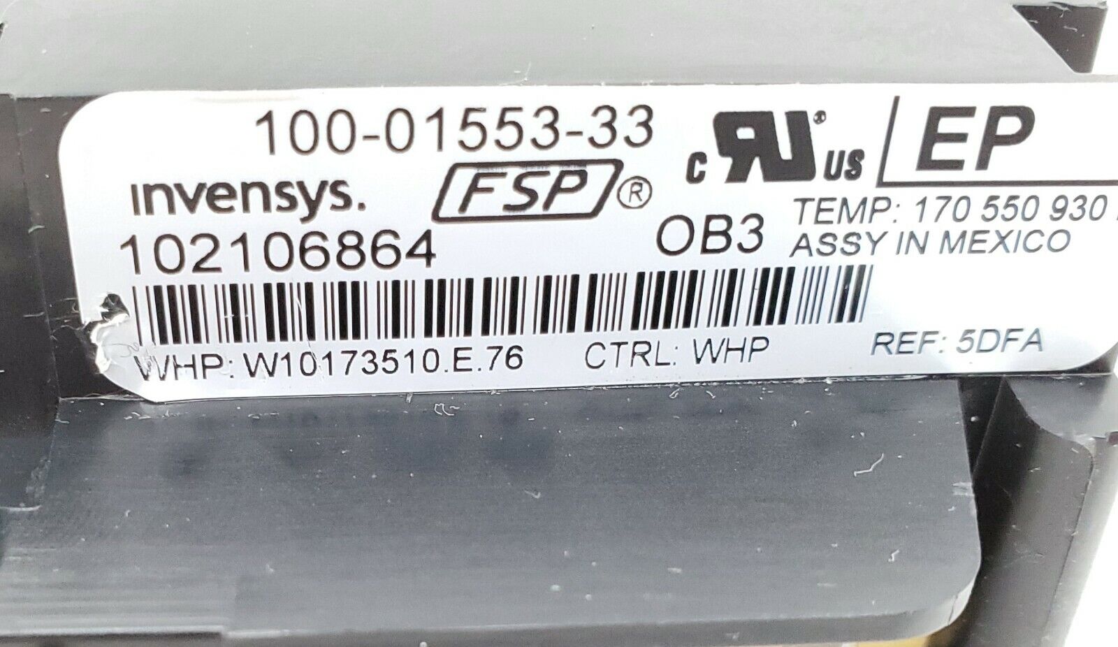 OEM  Whirlpool Range Control W10173510