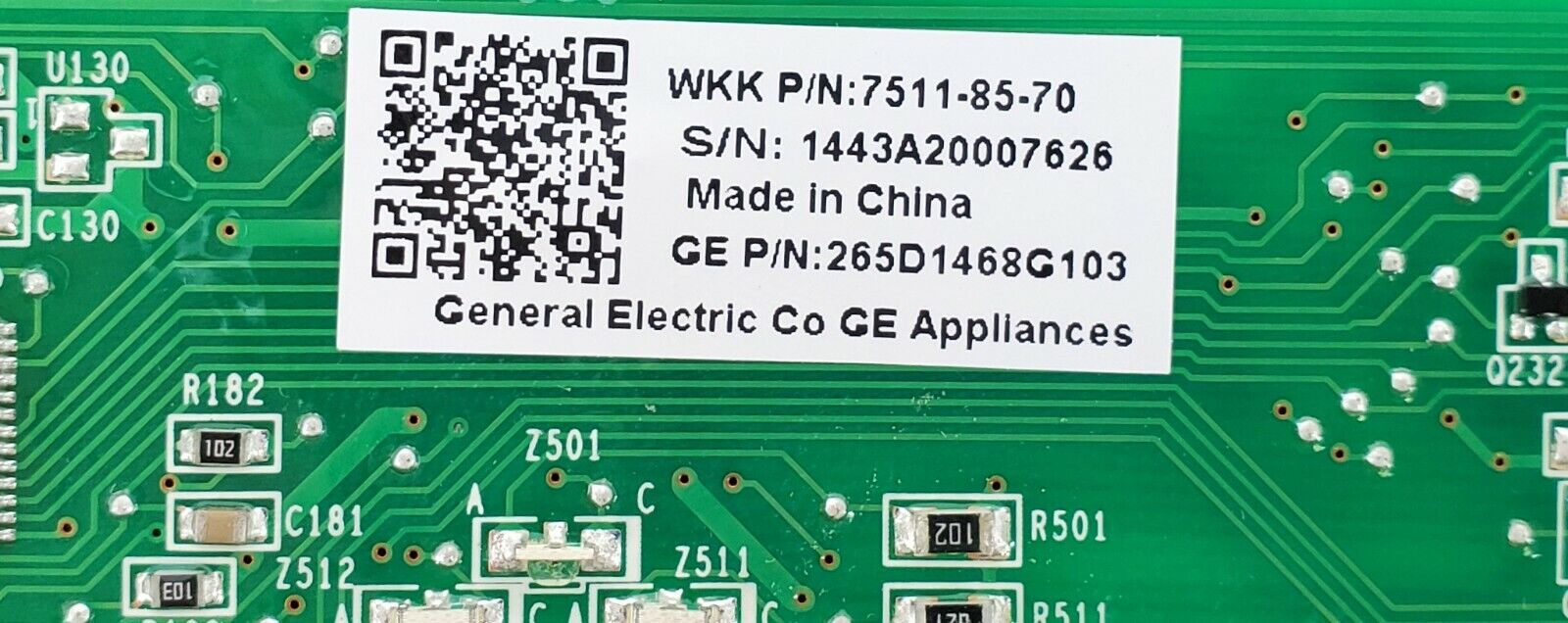 GE Dishwasher Control  265D1468G103