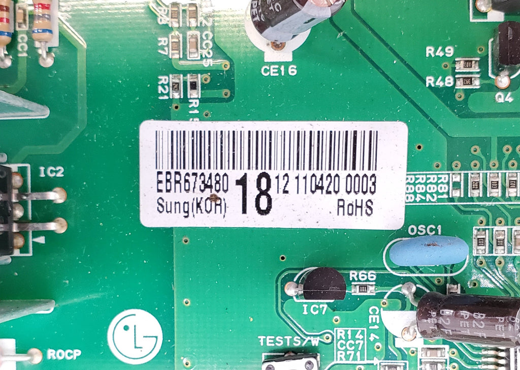 OEM  LG Refrigerator Control  EBR67348018