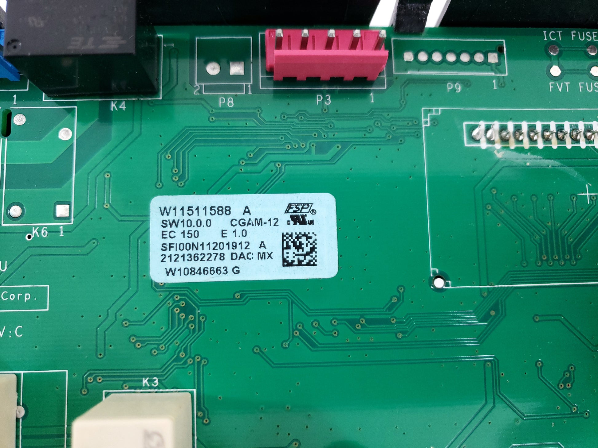 Whirlpool Range Control Board W10846663