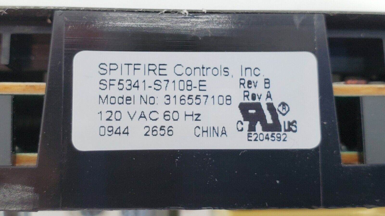 Frigidaire Range Control 316557108