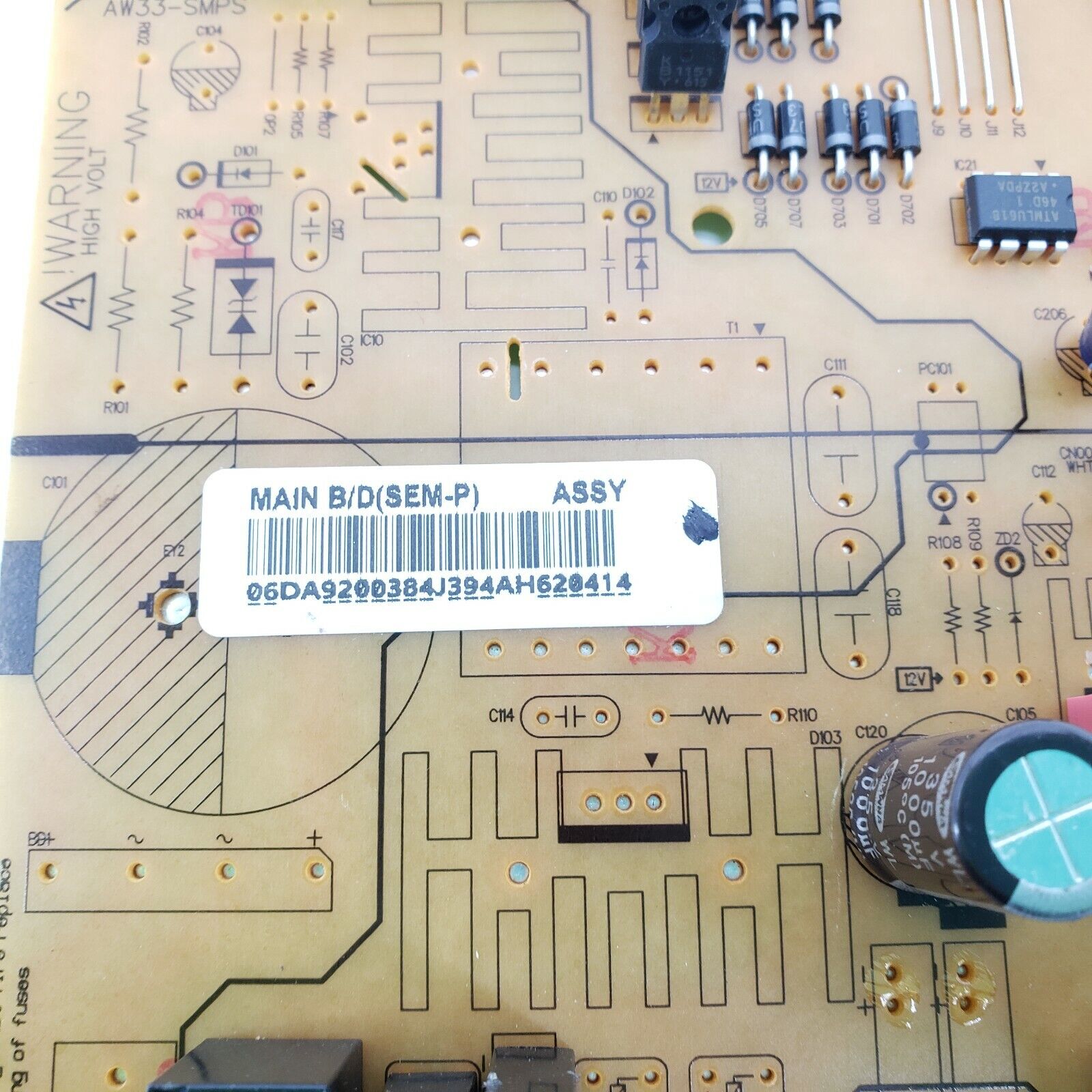 OEM  Samsung Control Board DA92-00384J