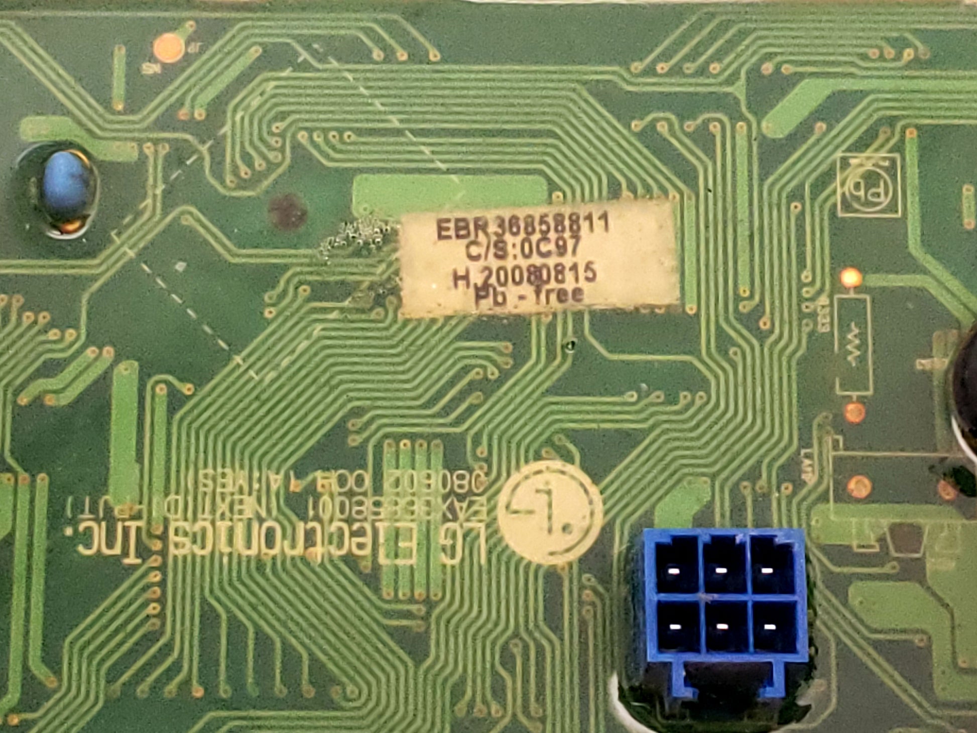LG Dryer Control EBR36858811