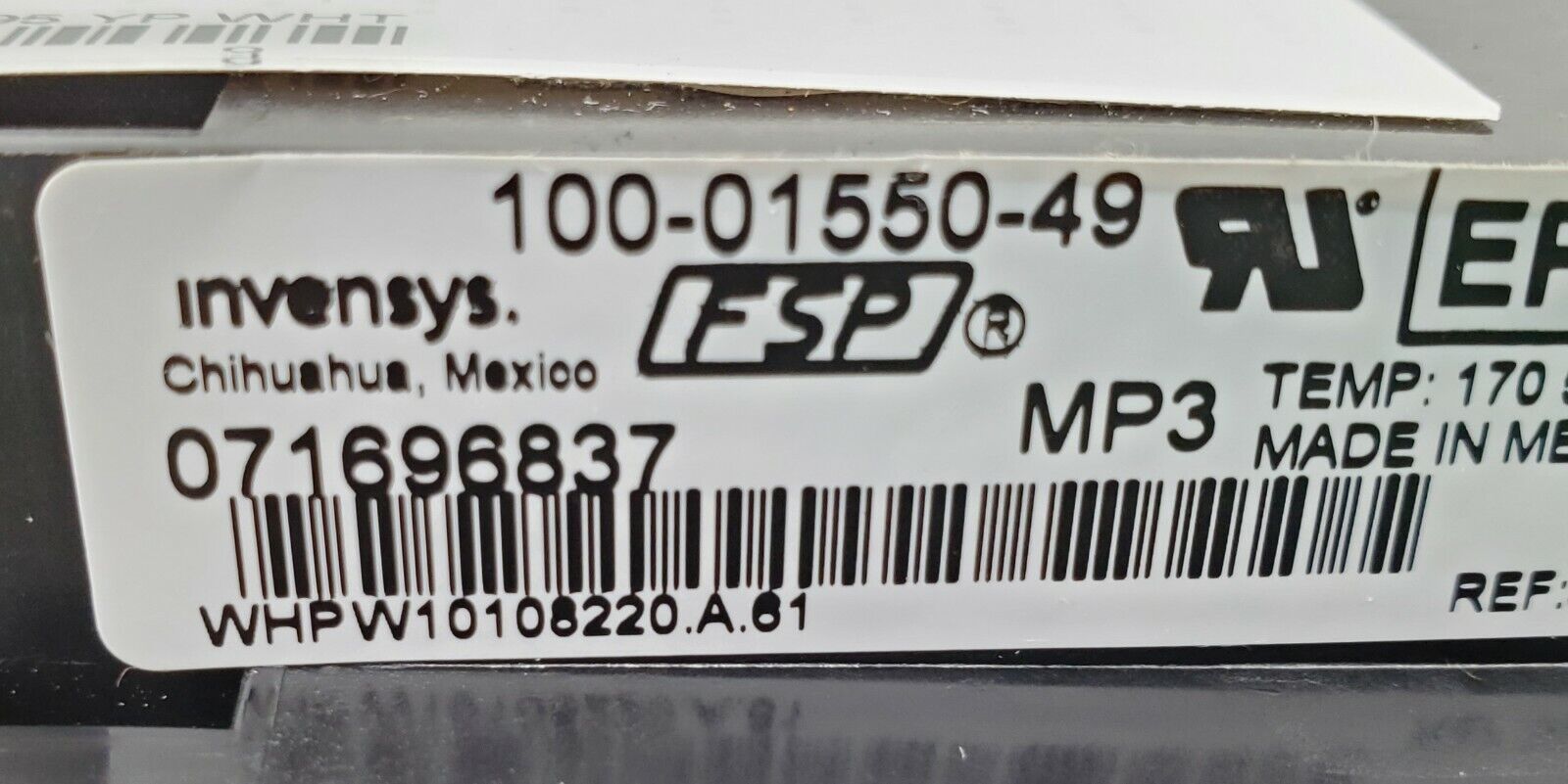 Whirlpool Range Control Board W10108220