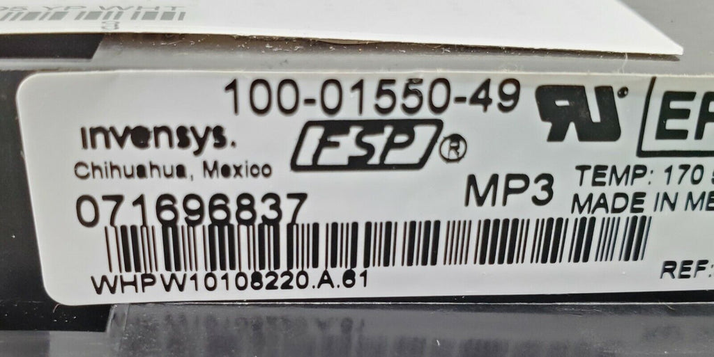 Whirlpool Range Control Board W10108220