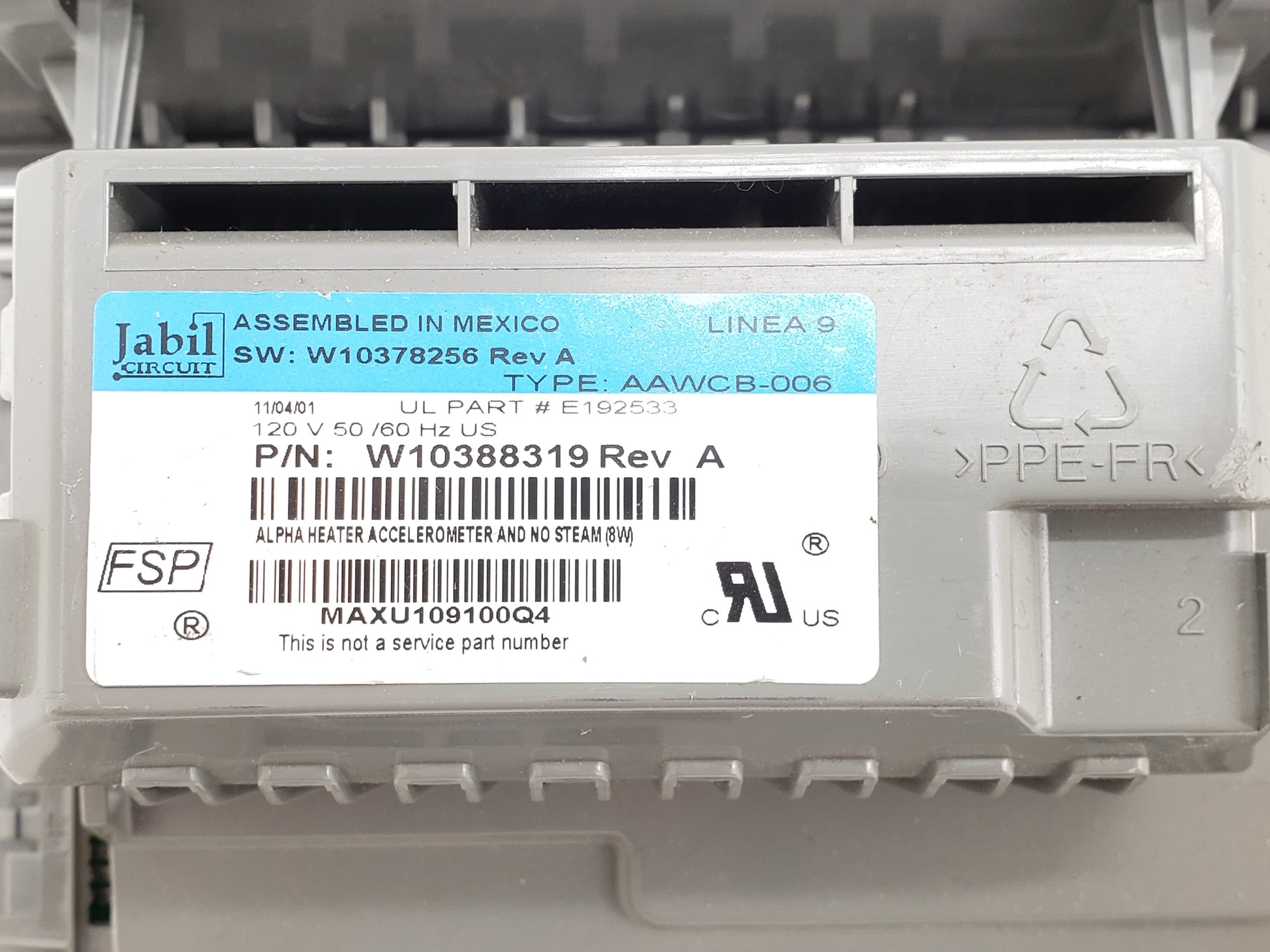 OEM  Whirlpool Washer Control W10388319