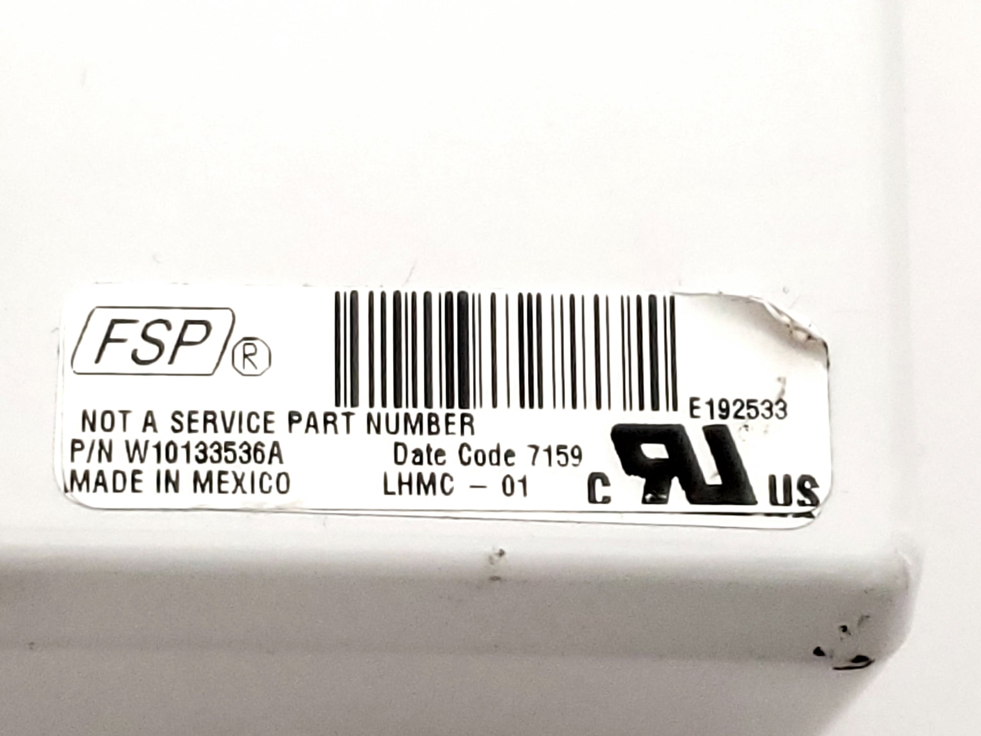 Whirlpool Washer Control Board W10133536A