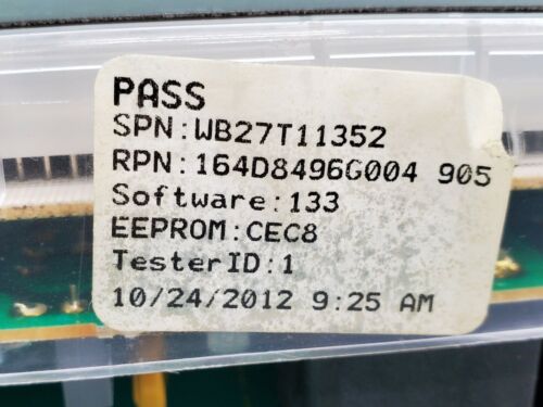 GE Range Control Board WB27T11352