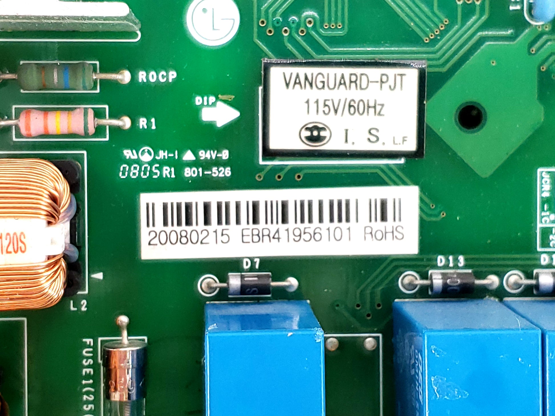 OEM  LG Refrigerator Control Board EBR41956101