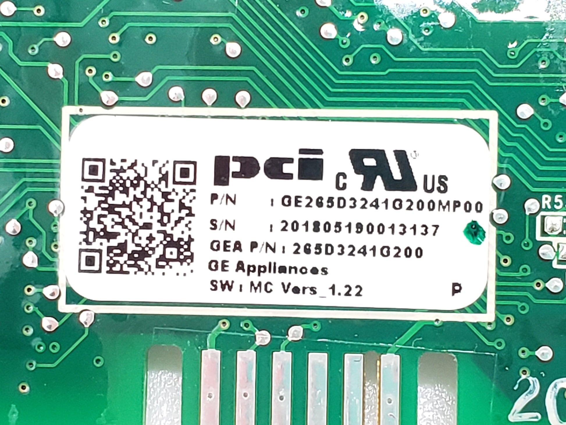 GE Dishwasher Control Board 265D3241G200