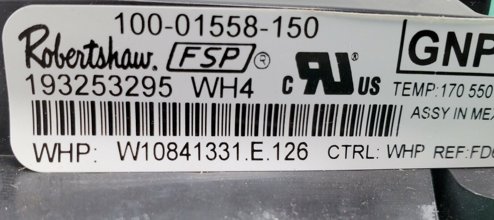 OEM  Whirlpool Range Control Board W10841331