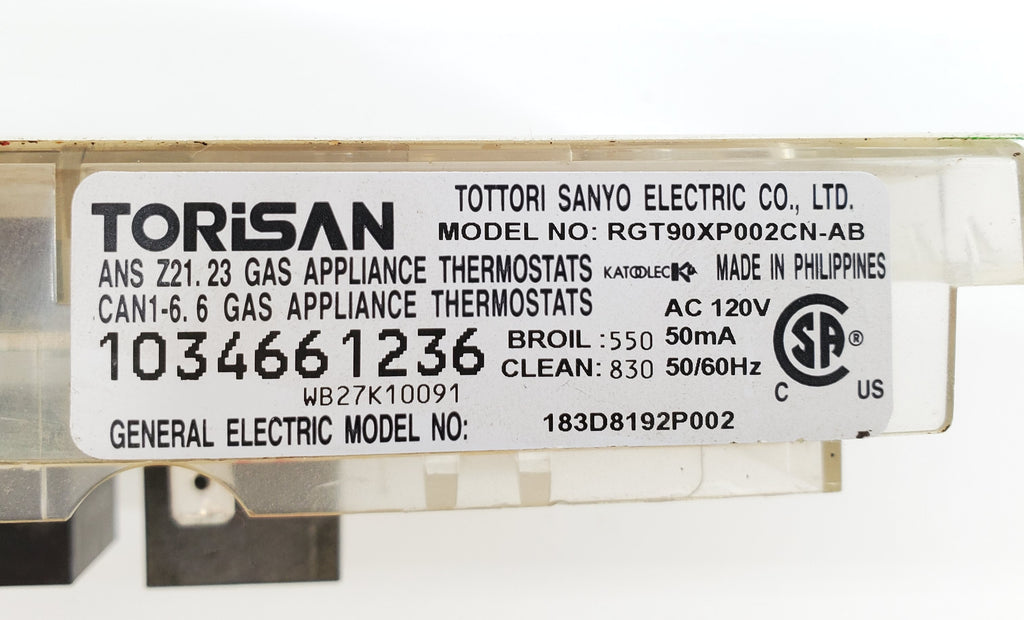 OEM  GE Range Control WB27K10091