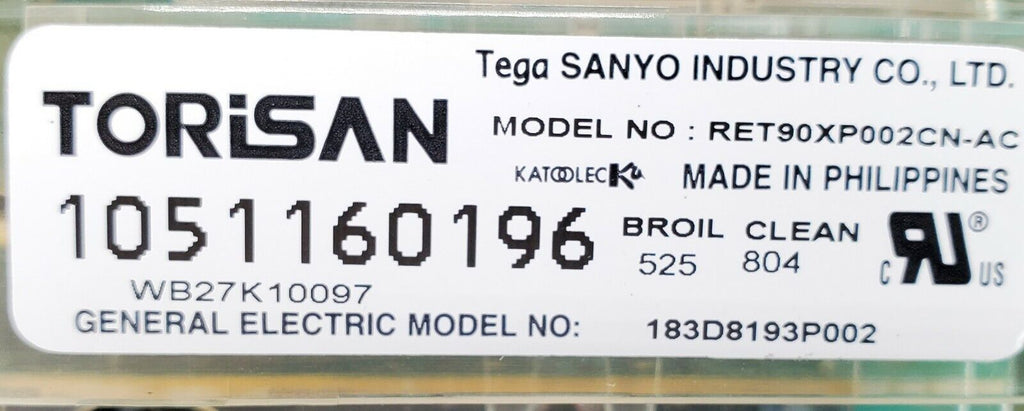 GE Range Control WB27K10097