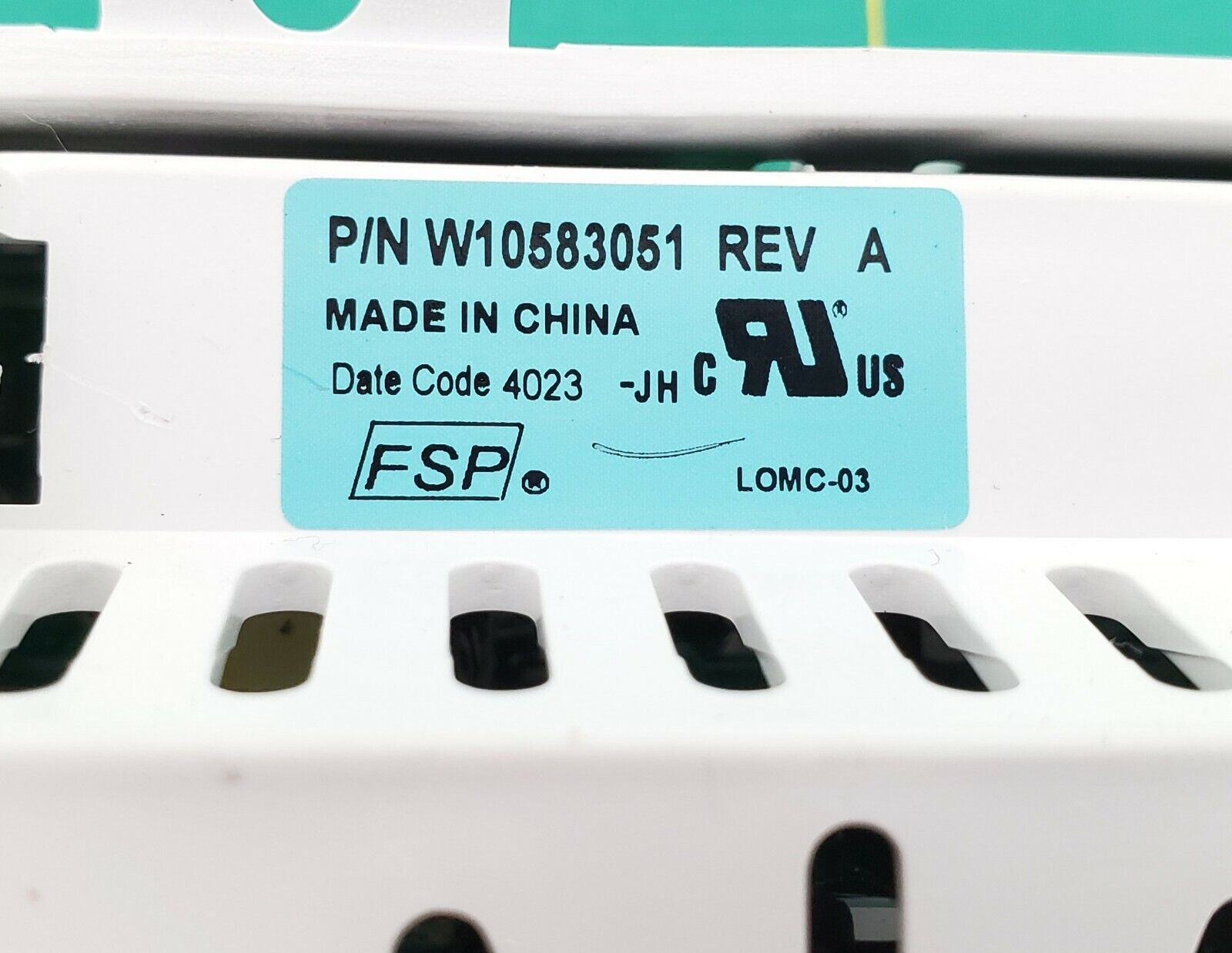 Kenmore Washer Control W10583051