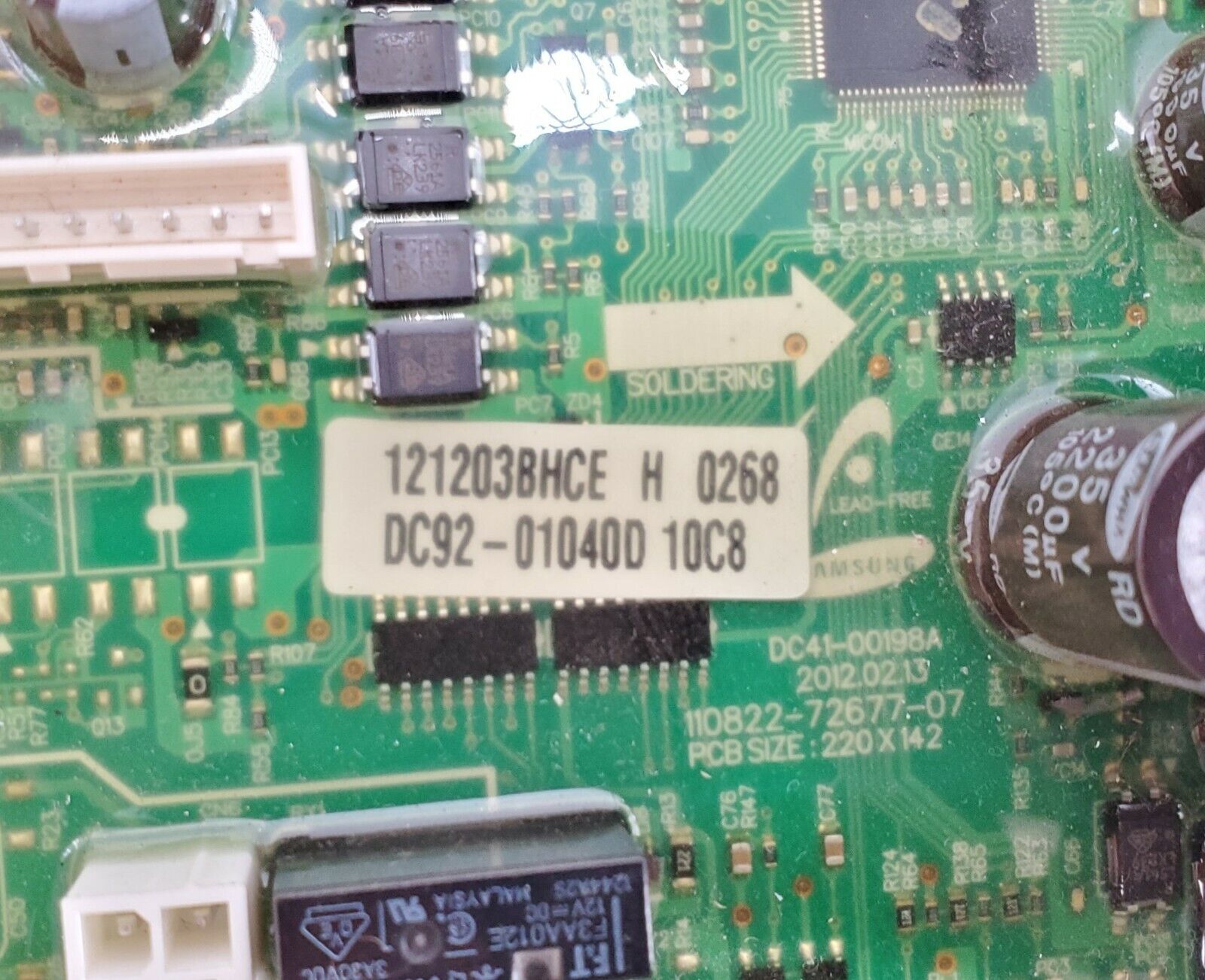 OEM  Samsung Washer Control Board DC92-01040D