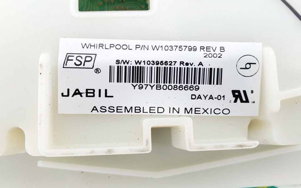 OEM Whirlpool Dishwasher Control W10375799 Same Day Shipping & Lifetime Warranty