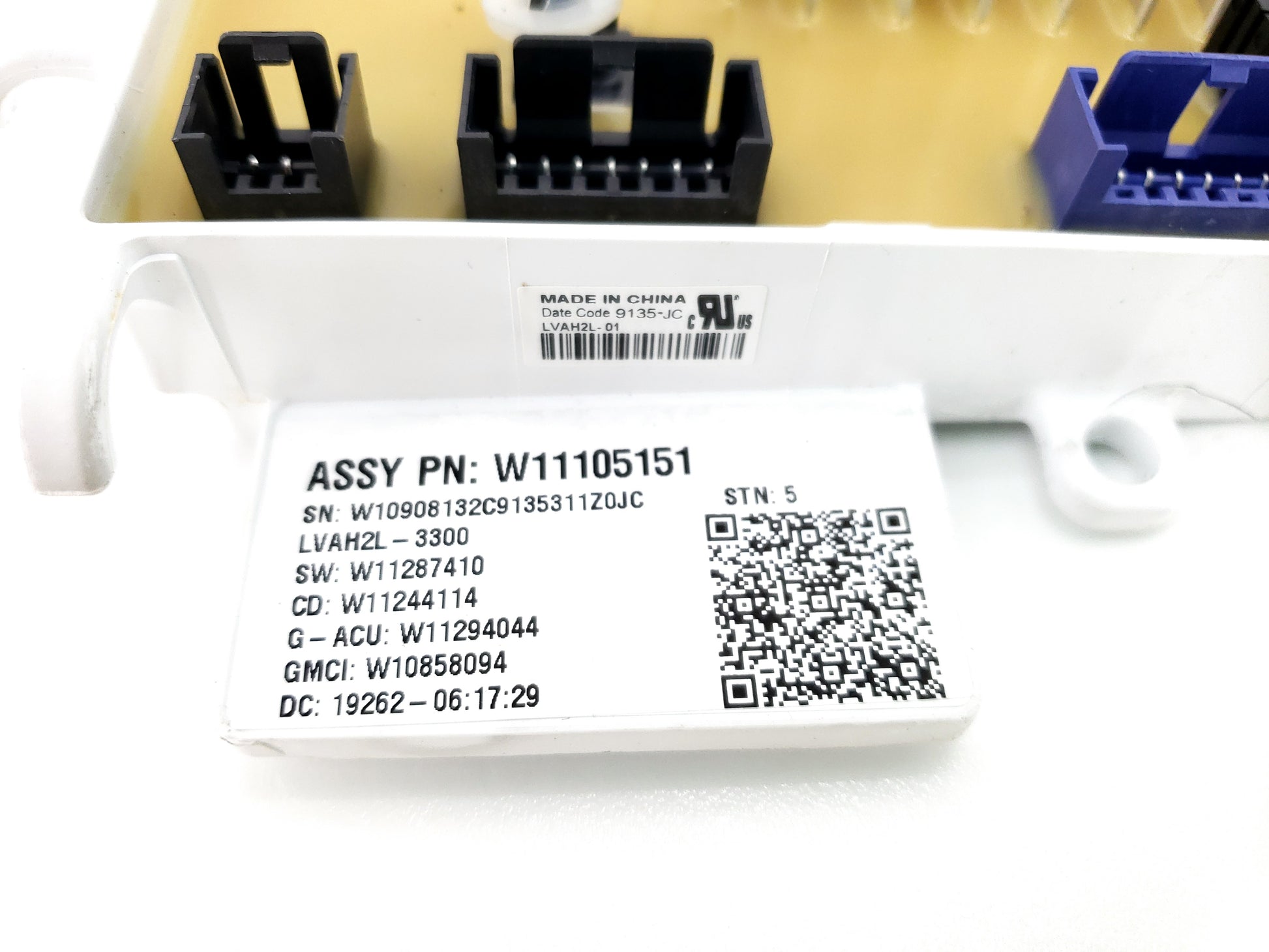 Whirlpool Washer Control Board W11105151
