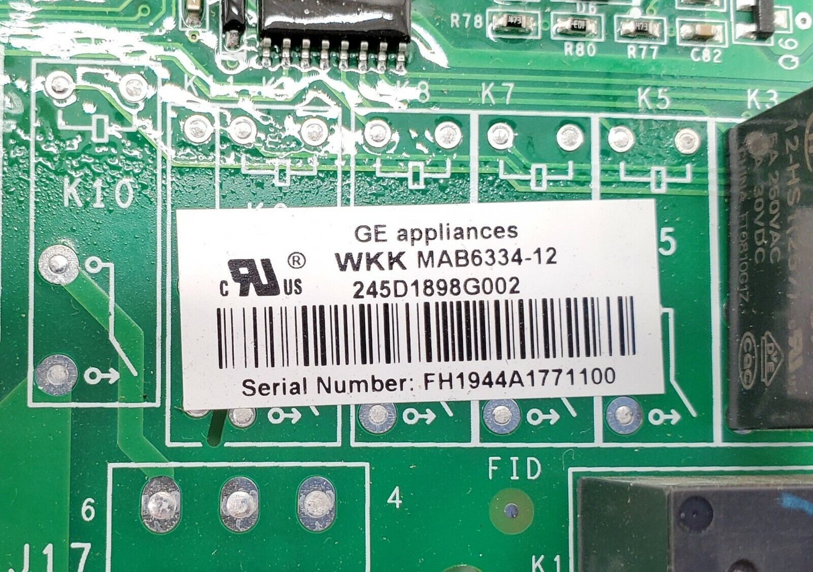 OEM GE Refrigerator Control 245D1898G002 Same Day Shipping & Lifetime Warranty