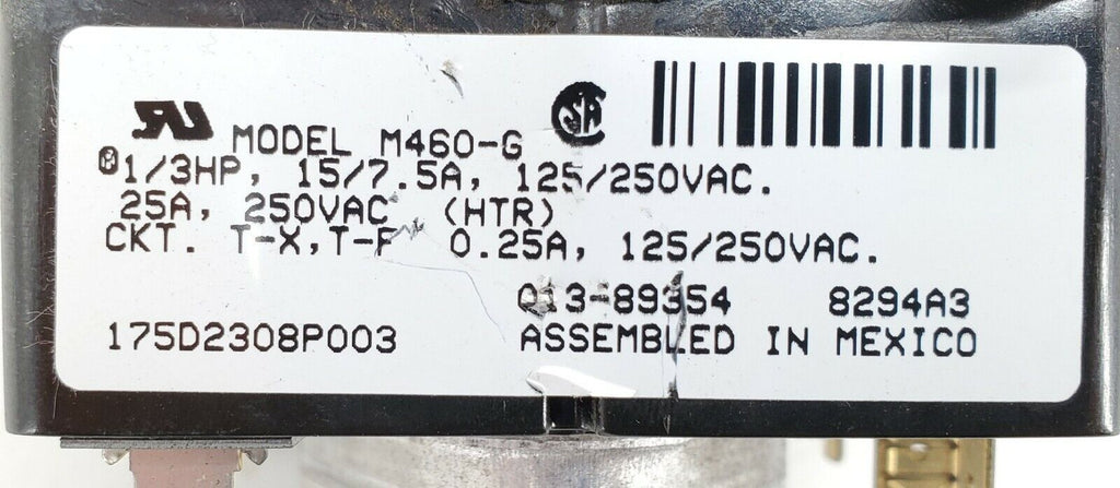 GE Dryer Timer Assembly 175D2308P003